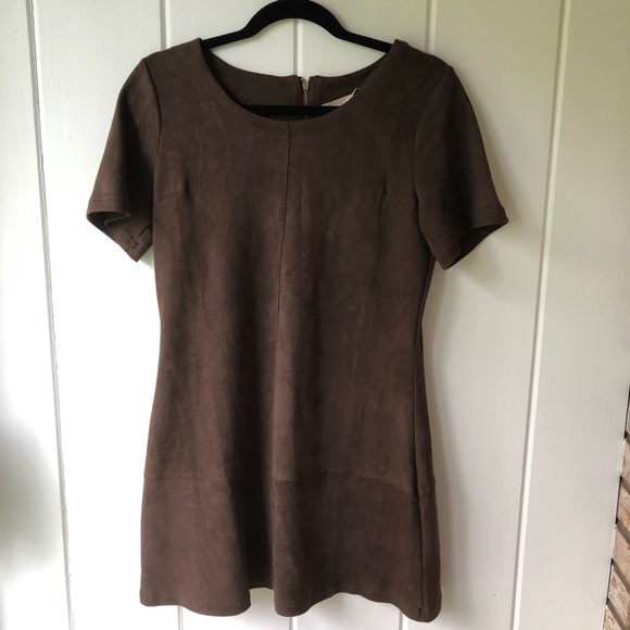 Brown suede dress - Picture 1 of 3